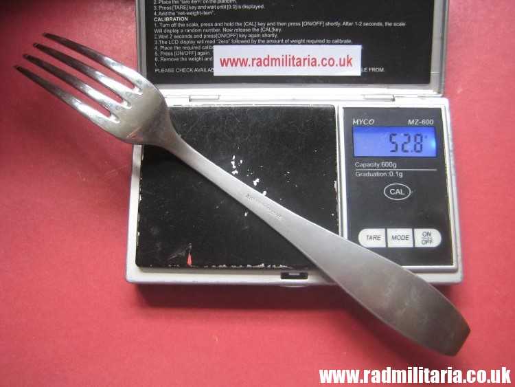 & WW2 German Luftwaffe stainless steel FORK - original 3rd Reich Cutlery, mint condition. Genuine !! - Image 21