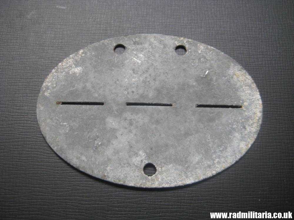 & original German Luftwaffe DOG TAG – ID DISC: A 826 2.Lw.Bau Ers.Btl.XI - metal detecting find. - Image 5