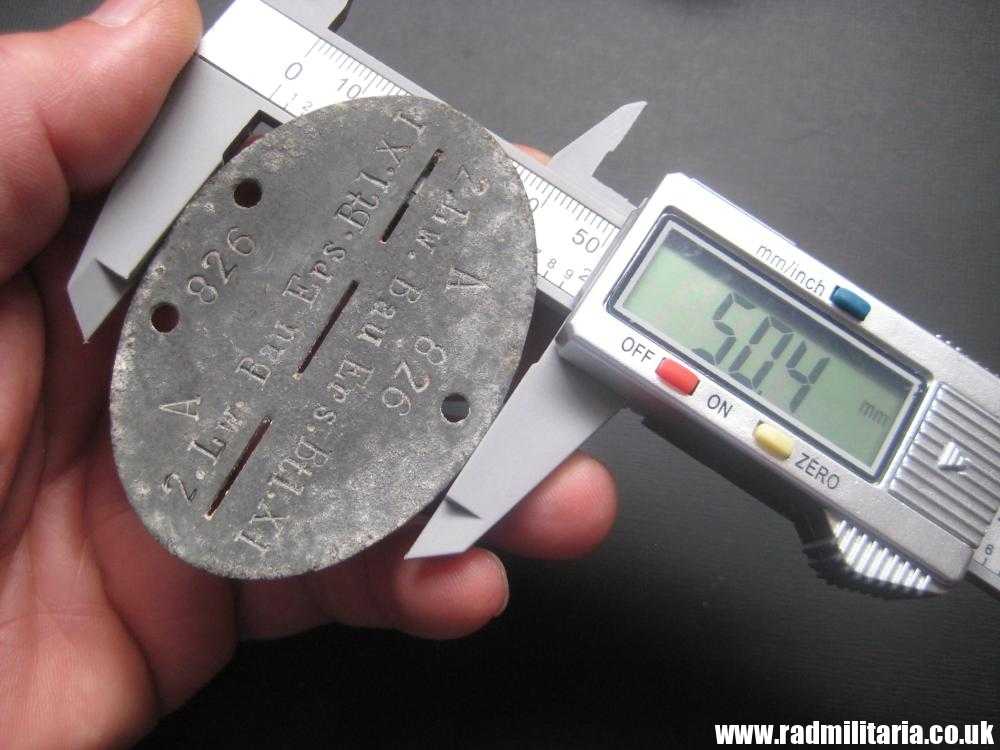 & original German Luftwaffe DOG TAG – ID DISC: A 826 2.Lw.Bau Ers.Btl.XI - metal detecting find. - Image 14