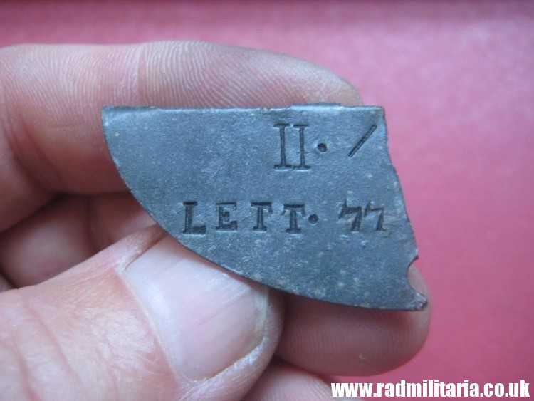 & WW2 original SS DOG TAG ID Disc badly damaged: LETTLAND 100% genuine - RARE - Image 5
