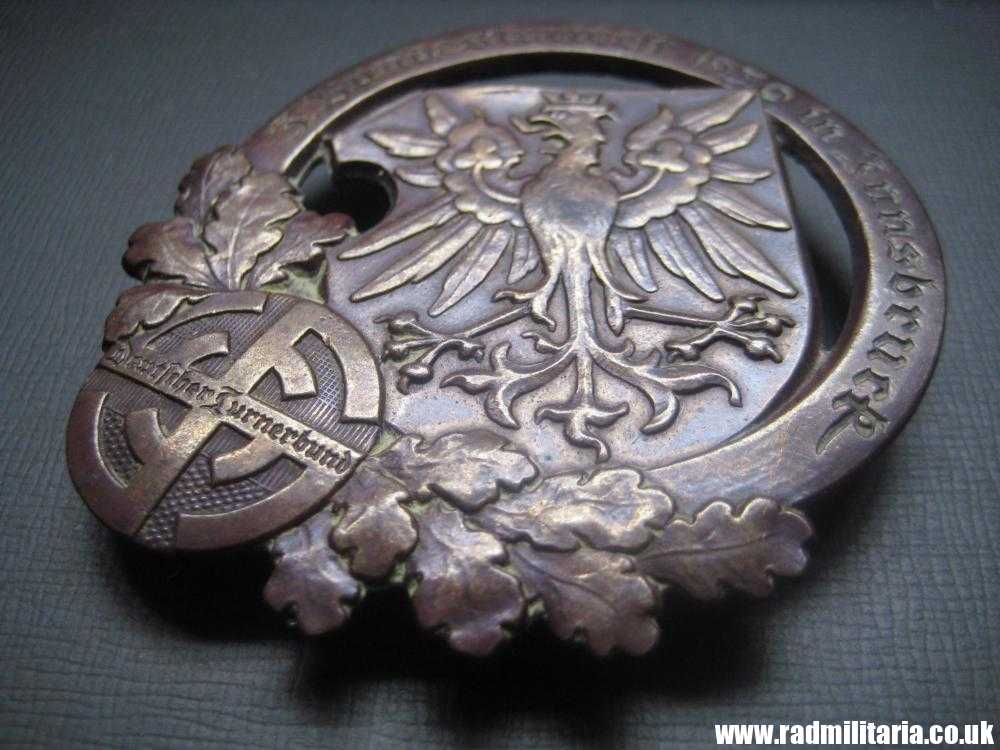 & WW2 1930 German LARGE size METAL BADGE, maker: J.SCHWERTNER EGGENBERG GRATZ, genuine !! - Image 7