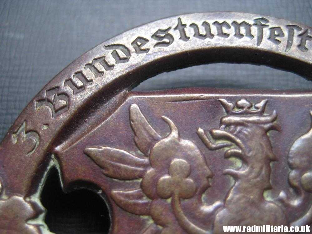 & WW2 1930 German LARGE size METAL BADGE, maker: J.SCHWERTNER EGGENBERG GRATZ, genuine !! - Image 9