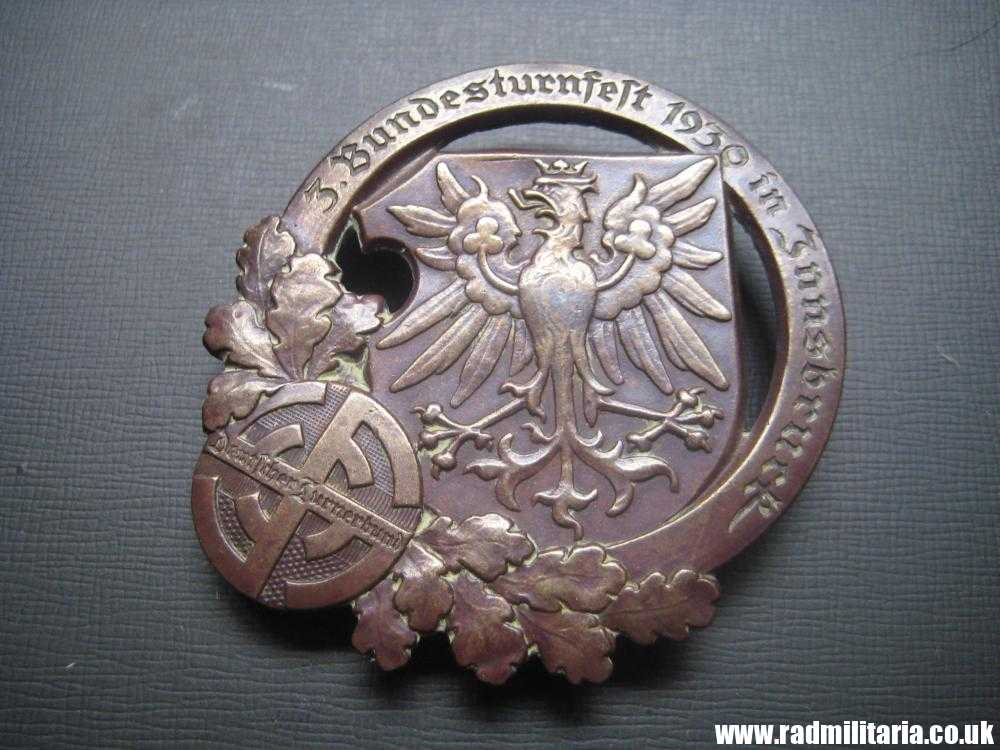 & WW2 1930 German LARGE size METAL BADGE, maker: J.SCHWERTNER EGGENBERG GRATZ, genuine !! - Image 11