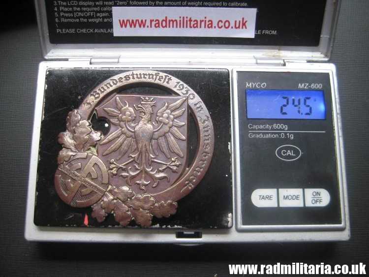 & WW2 1930 German LARGE size METAL BADGE, maker: J.SCHWERTNER EGGENBERG GRATZ, genuine !! - Image 17