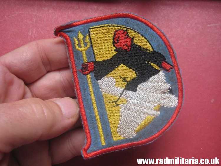& Vietnam War PATCH - US Air Force "D" Flight 13th Bombardment Squadron - Red Devils.