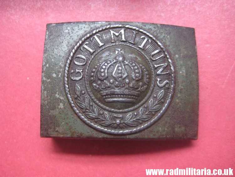 & WW1 German BELT BUCKLE made of steel - GOTT MIT UNS, 100% genuine - as found. - Image 2