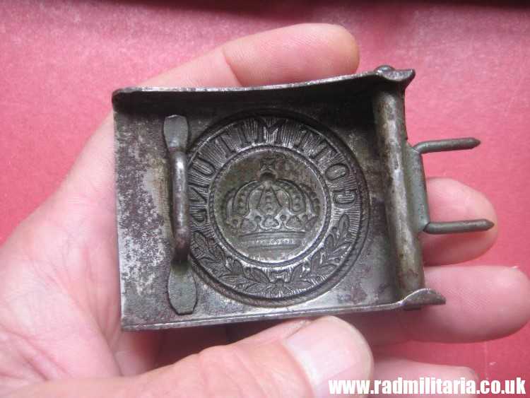 & WW1 German BELT BUCKLE made of steel - GOTT MIT UNS, 100% genuine - as found. - Image 6