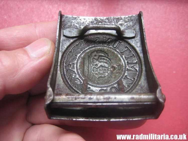 & WW1 German BELT BUCKLE made of steel - GOTT MIT UNS, 100% genuine - as found. - Image 8