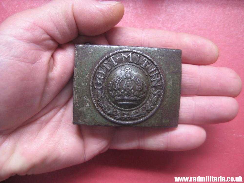 & WW1 German BELT BUCKLE made of steel - GOTT MIT UNS, 100% genuine - as found. - Image 9