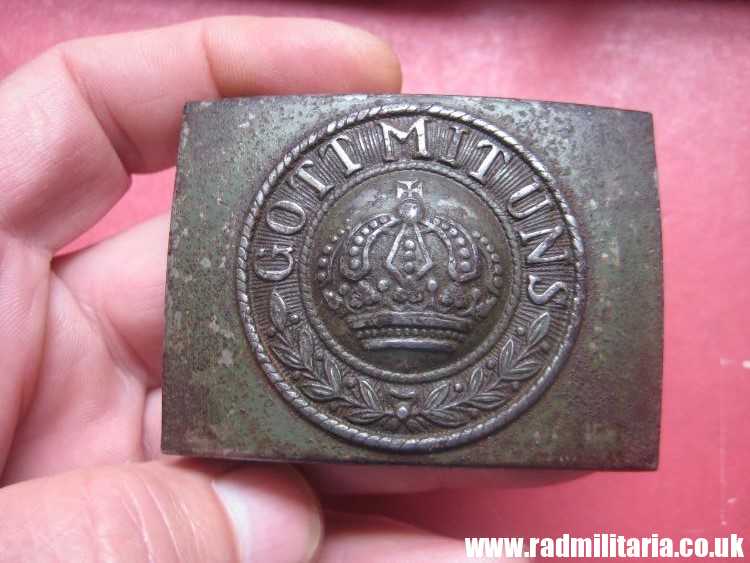 & WW1 German BELT BUCKLE made of steel - GOTT MIT UNS, 100% genuine - as found. - Image 13