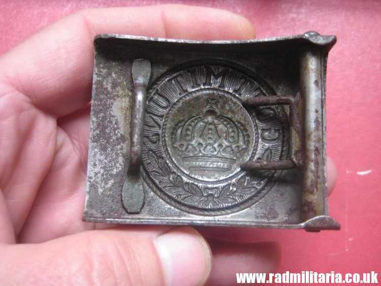 & WW1 German BELT BUCKLE made of steel - GOTT MIT UNS, 100% genuine - as found. - Image 14