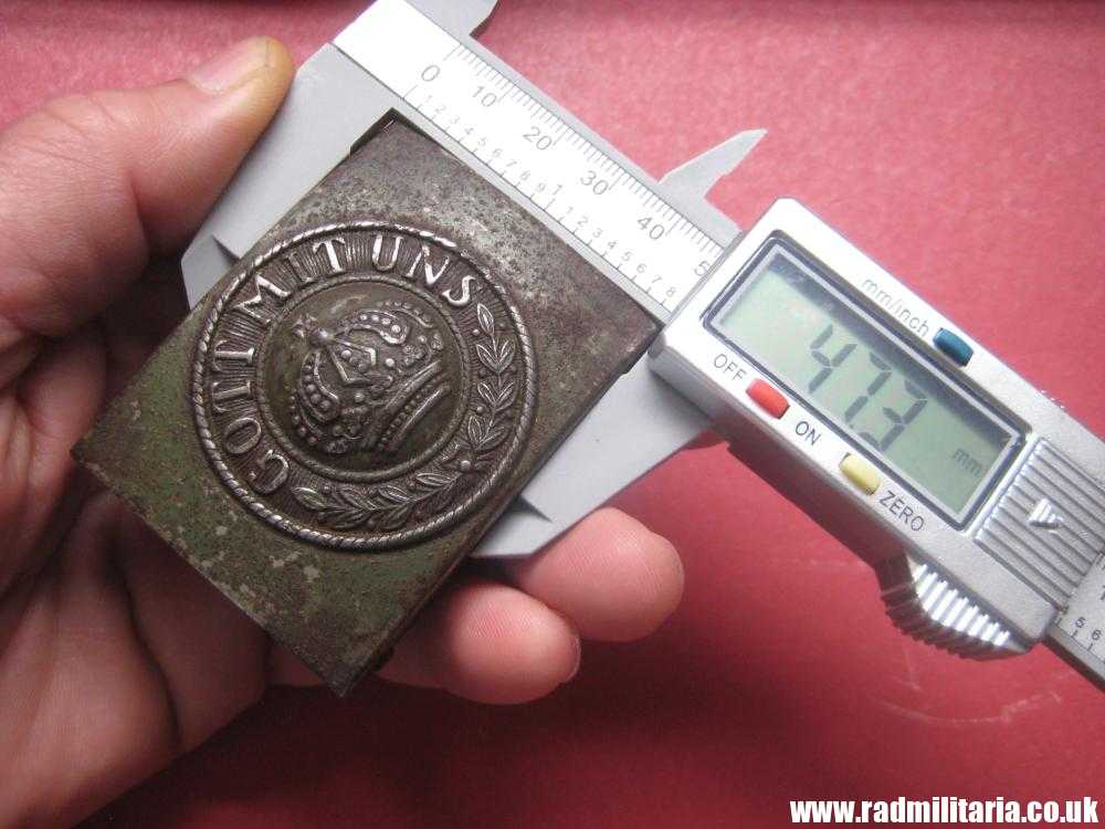 & WW1 German BELT BUCKLE made of steel - GOTT MIT UNS, 100% genuine - as found. - Image 16