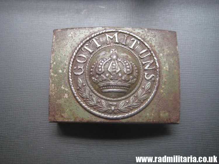 & WW1 German BELT BUCKLE made of steel - GOTT MIT UNS, 100% genuine - as found. - Image 18
