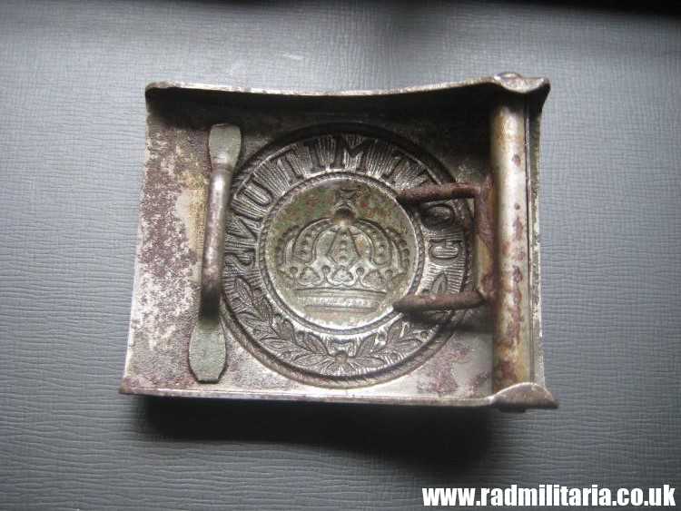 & WW1 German BELT BUCKLE made of steel - GOTT MIT UNS, 100% genuine - as found. - Image 20