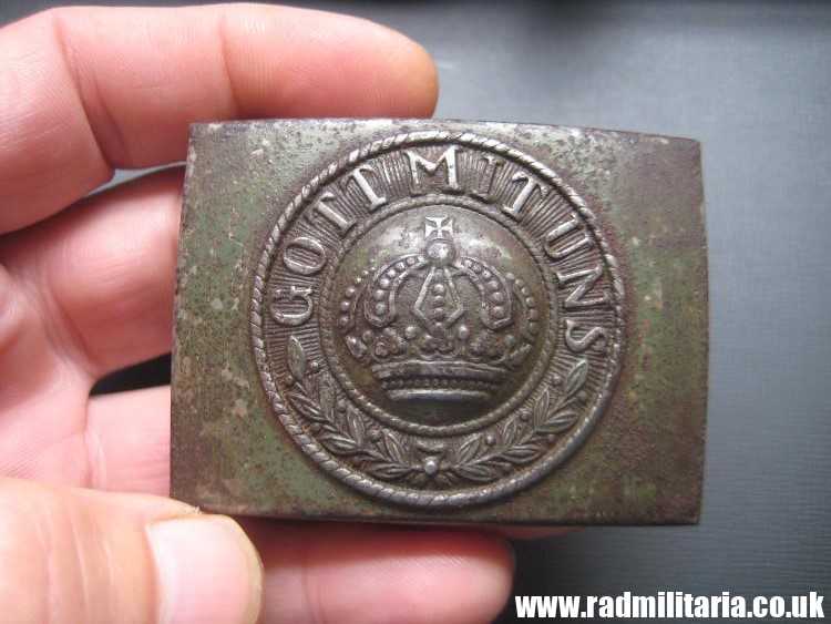 & WW1 German BELT BUCKLE made of steel - GOTT MIT UNS, 100% genuine - as found. - Image 21