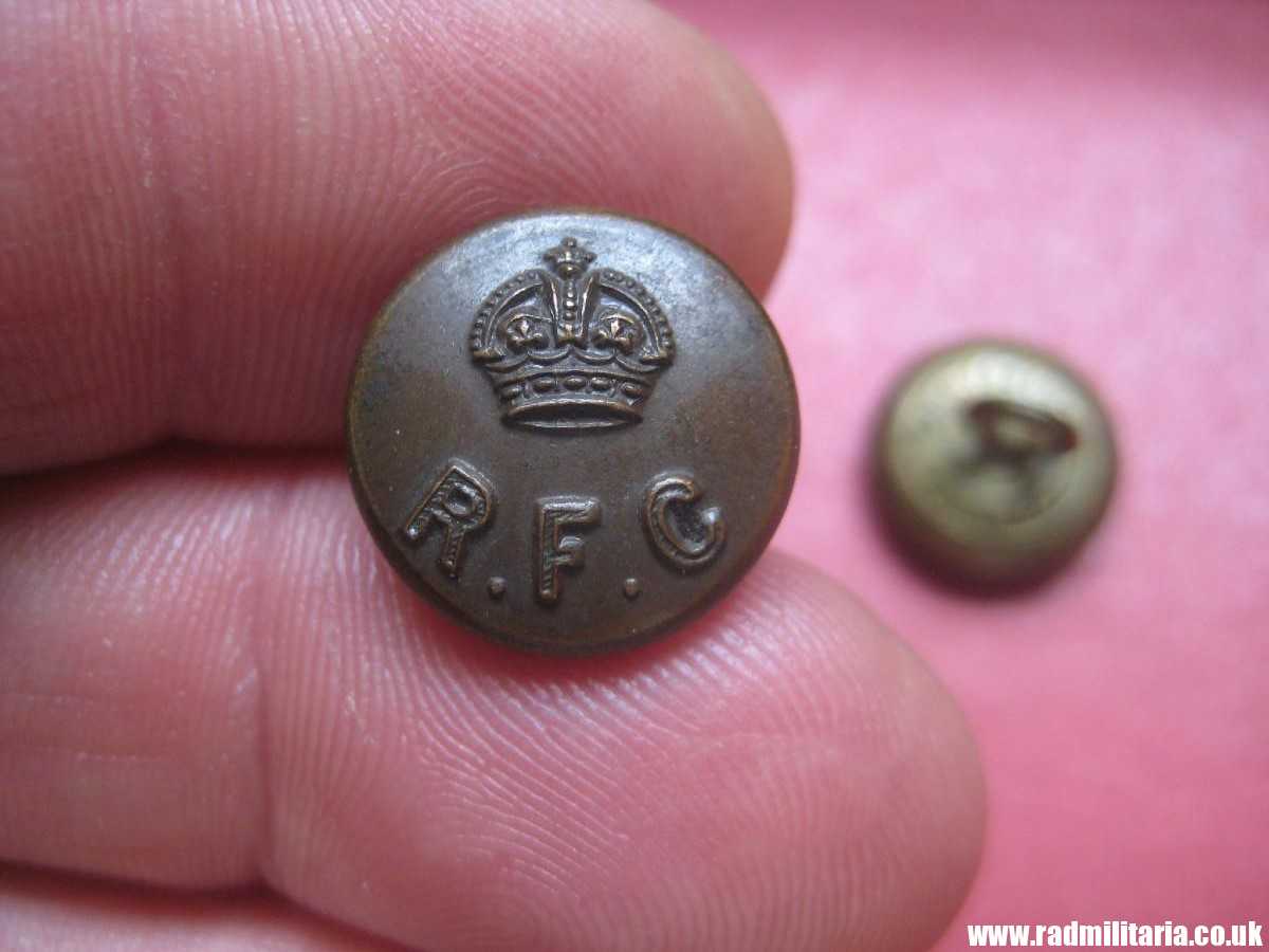 & WW1 British MILITARY BUTTONS - SET of 2 Royal Flying Corps RFC. very small cap buttons, size 14.9mm. - Image 5