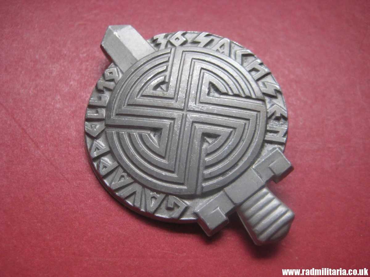 & German large size NSDAP Tinnie BADGE: GauAppell Sachsen 20-21 Juni 1936. - Image 6