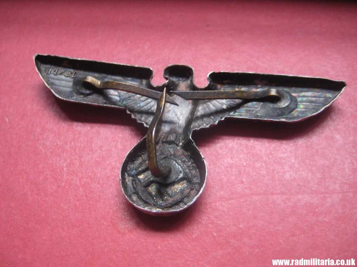 & WW2 Nazi German NSDAP eagle BADGE - Cap Badge, marked: RZM M1/21 - metal CUPAL. - Image 6