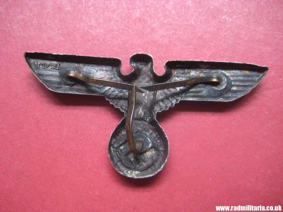 & WW2 Nazi German NSDAP eagle BADGE - Cap Badge, marked: RZM M1/21 - metal CUPAL. - Image 13