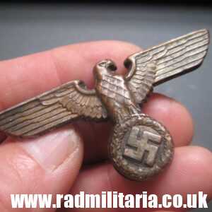 & WW2 Nazi German NSDAP eagle BADGE - Cap Badge, marked: RZM M1/21 - metal CUPAL.