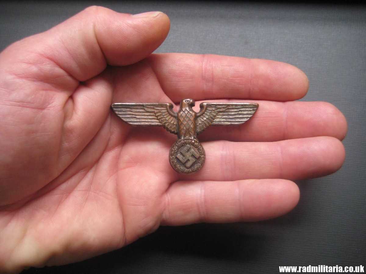 & WW2 Nazi German NSDAP eagle BADGE - Cap Badge, marked: RZM M1/21 - metal CUPAL. - Image 22
