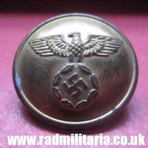 & WW2 German metal BUTTON with EAGLE, Deutsche Reichsbahn? genuine.