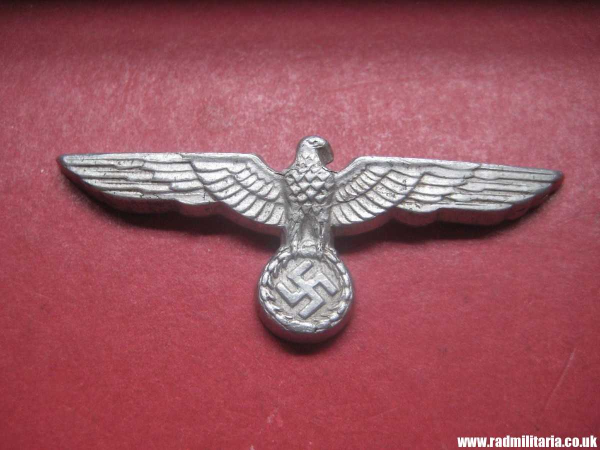 & WW2 original German Wehrmacht EAGLE CAP BADGE no maker marks, aluminum. - Image 2