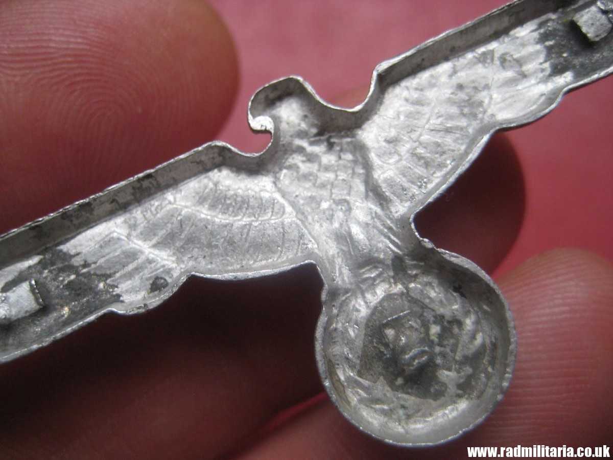 & WW2 original German Wehrmacht EAGLE CAP BADGE no maker marks, aluminum. - Image 8