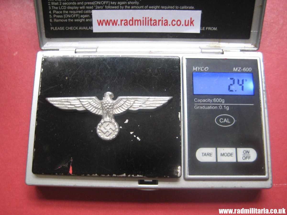 & WW2 original German Wehrmacht EAGLE CAP BADGE no maker marks, aluminum. - Image 13