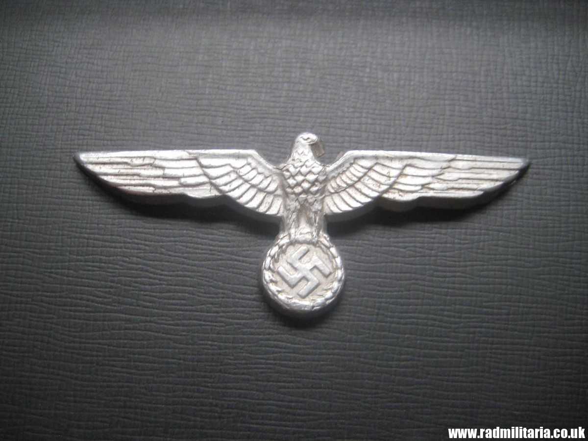 & WW2 original German Wehrmacht EAGLE CAP BADGE no maker marks, aluminum. - Image 17