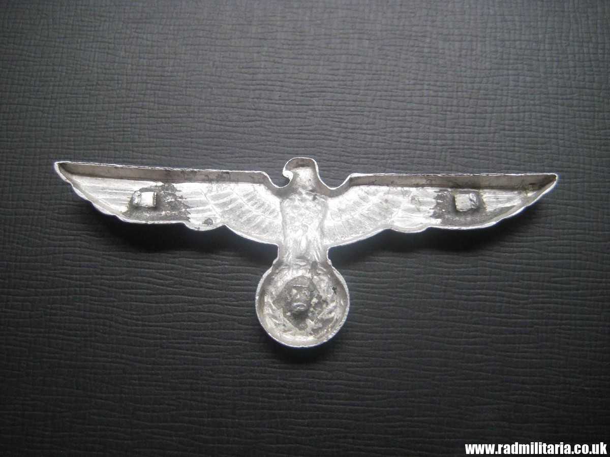 & WW2 original German Wehrmacht EAGLE CAP BADGE no maker marks, aluminum. - Image 18