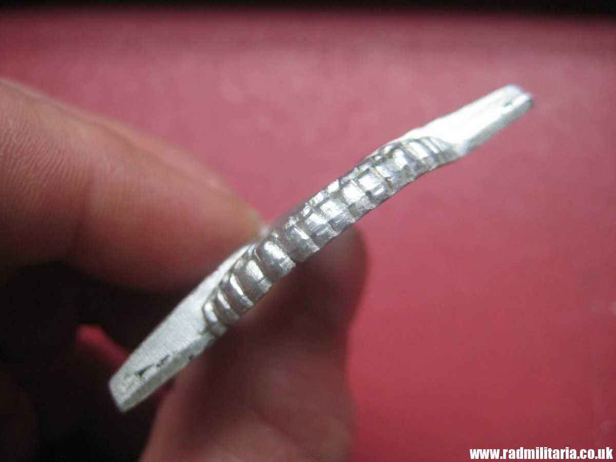 & WW2 original German EAGLE BADGE - CAP BADGE with maker marks: "C.T.D." - GENDARMERIE. - Image 14