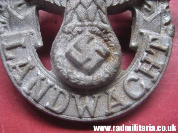 & WW2 original German EAGLE BADGE – zinc GENDARMERIE cap badge ...