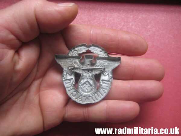 & WW2 original German EAGLE BADGE – zinc GENDARMERIE cap badge ...