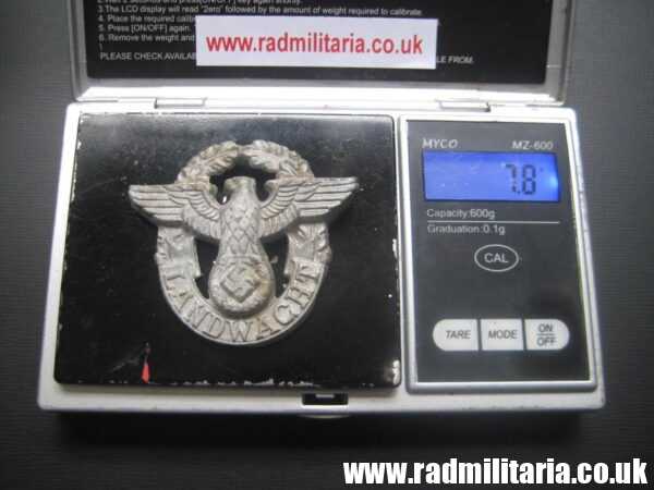 & WW2 original German EAGLE BADGE – zinc GENDARMERIE cap badge ...