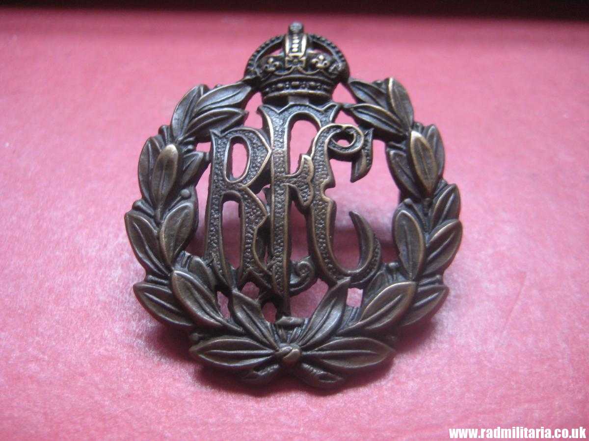 & original WW1 Royal Flying Corps RFC other ranks CAP BADGE, genuine !