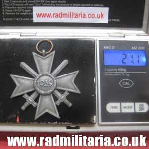 & WW2 original German War Merit Cross 2nd Class - KVK Kriegsverdienstkreuz 2. Klasse, maker: "10".