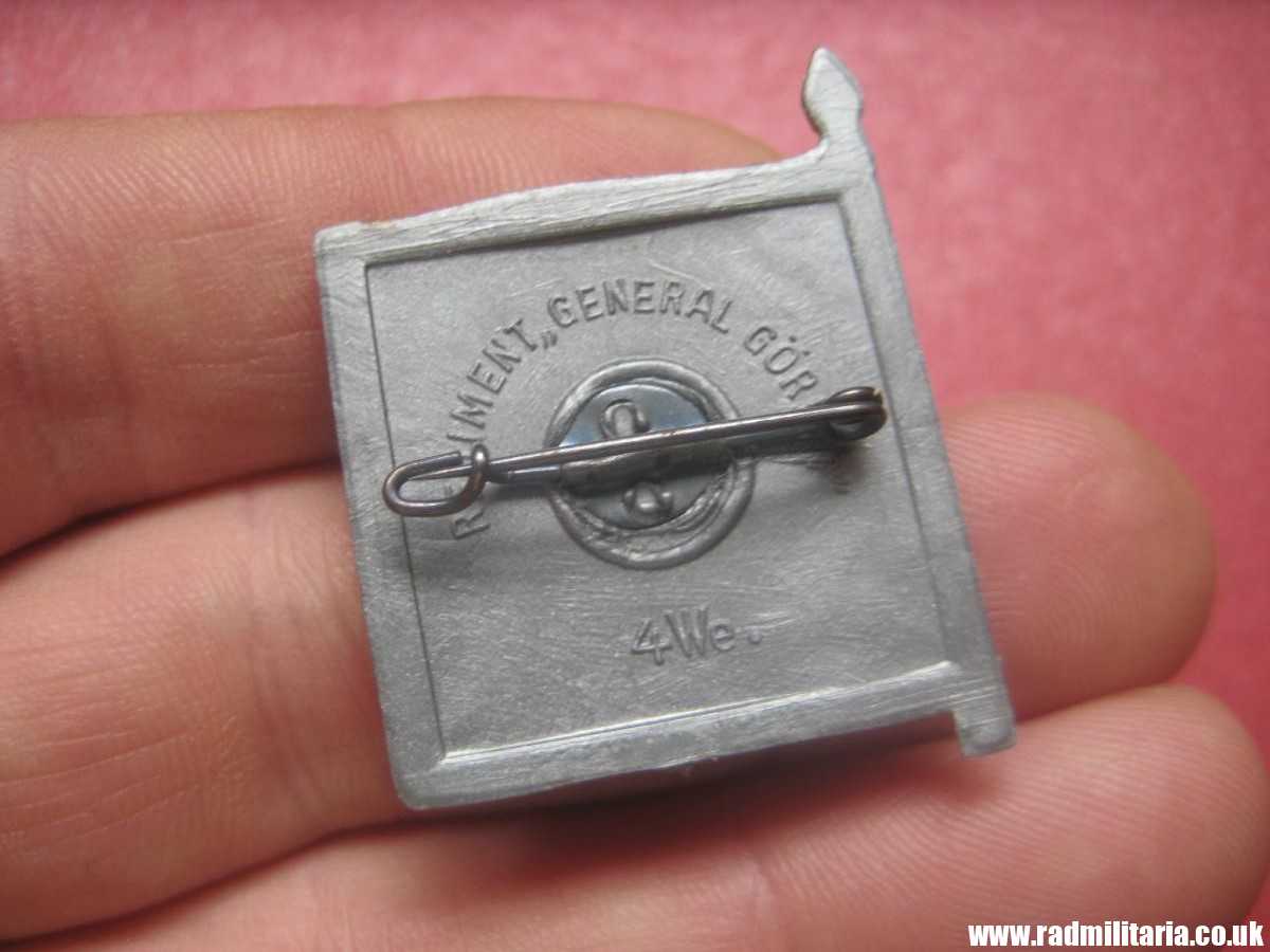 & WW2 German PLASTIC tinnie BADGE: WHW- Regiment General Goring 4 We. in very good condition. - Image 3