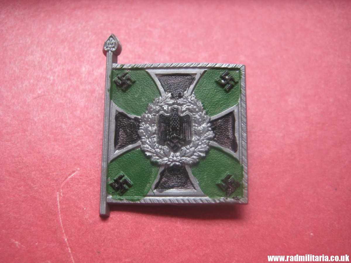 & WW2 German PLASTIC tinnie BADGE - WHW FLAG - Jager We.3 complete badge in very good condition. - Image 2