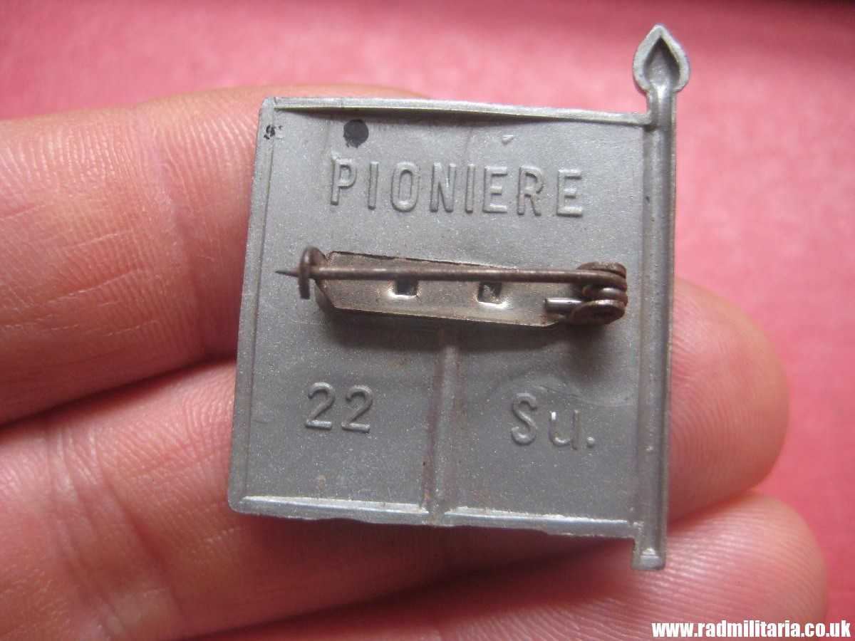 & WW2 German PLASTIC tinnie BADGE: WHW- PIONIERE 22Su. in very good condition. - Image 5