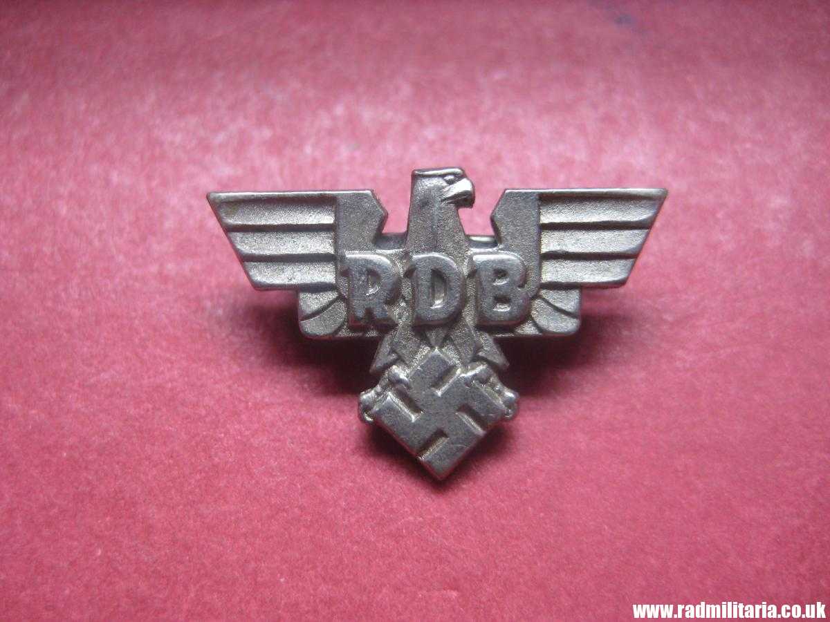 & original WW2 German RDB BADGE - GES. GESCH. maker: Steinhauer & Luck, Ludenscheid - Image 2