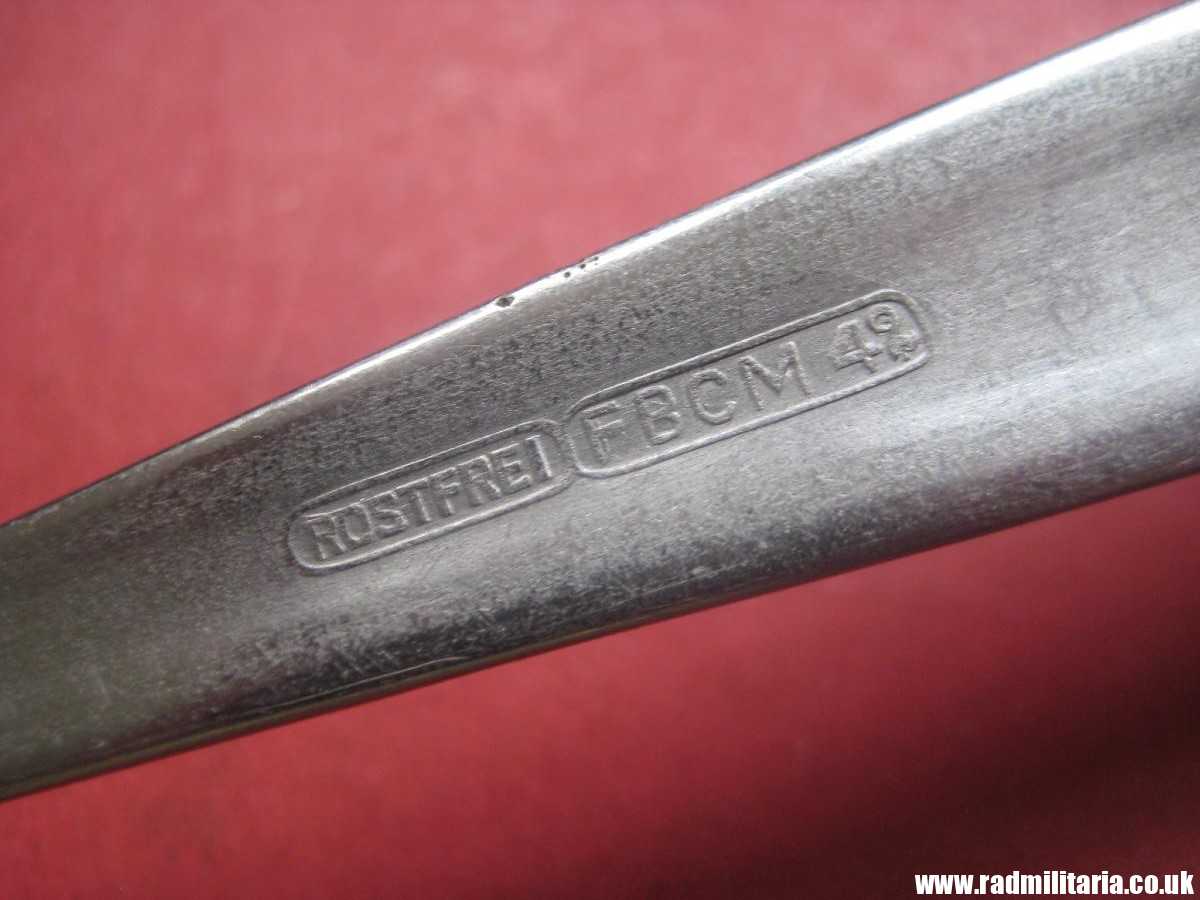 & WW2 genuine German FORK marked: ROSTFREI FBCM 42 stainless steel - 3RD REICH CUTLERY. - Image 17