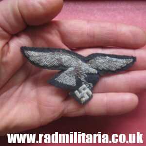 & WW2 German LUFTWAFFE PATCH, Luftwaffe eagle PATCH in poor condition.