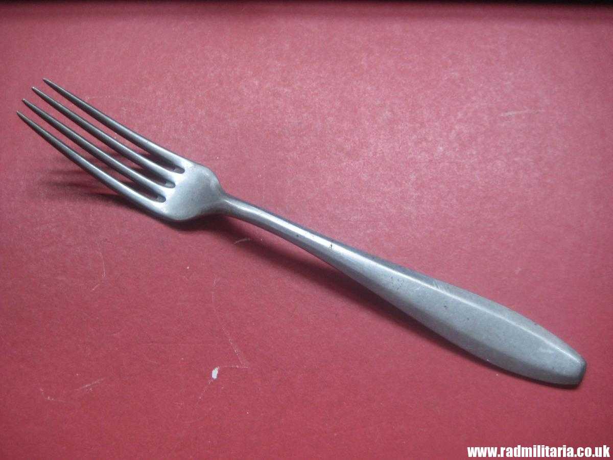 & WW2 genuine German RAD FORK marked: ORIGINAL OLYMPIA stainless steel - 3RD REICH CUTLERY. - Image 2