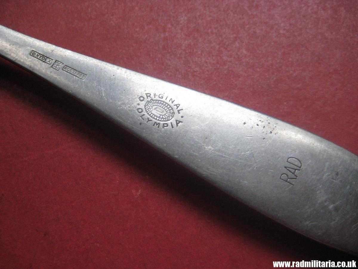 & WW2 genuine German RAD FORK marked: ORIGINAL OLYMPIA stainless steel - 3RD REICH CUTLERY. - Image 4