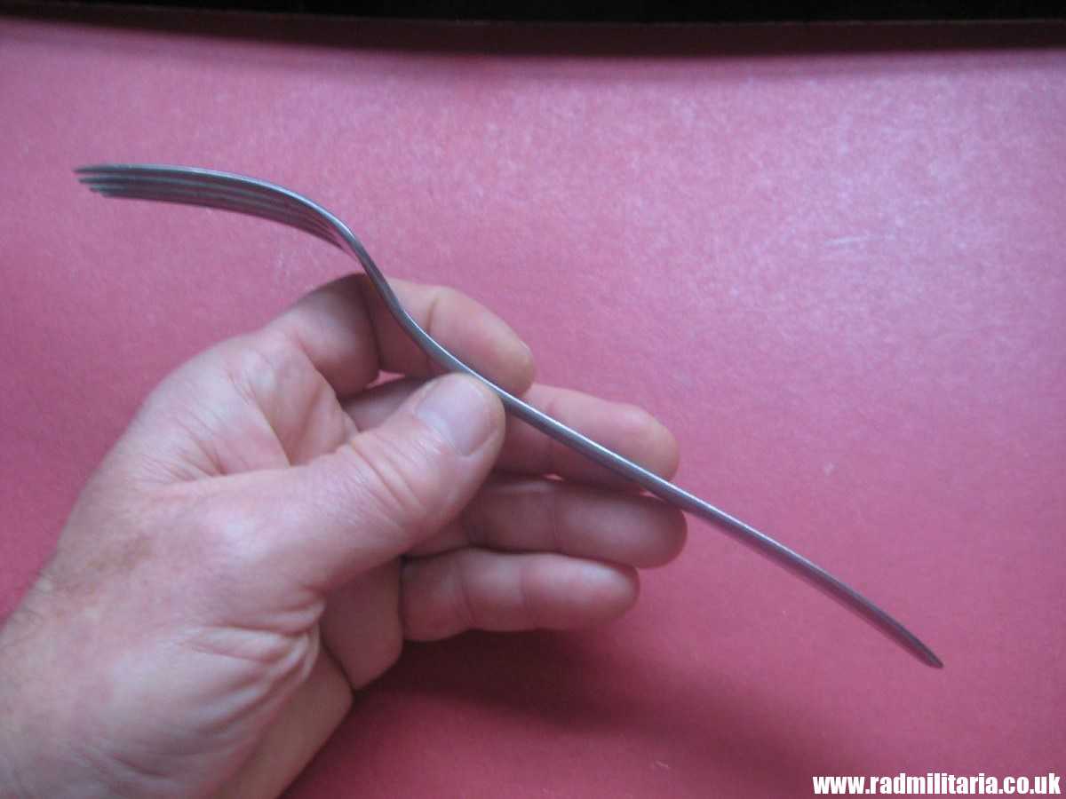 & WW2 genuine German RAD FORK marked: ORIGINAL OLYMPIA stainless steel - 3RD REICH CUTLERY. - Image 9