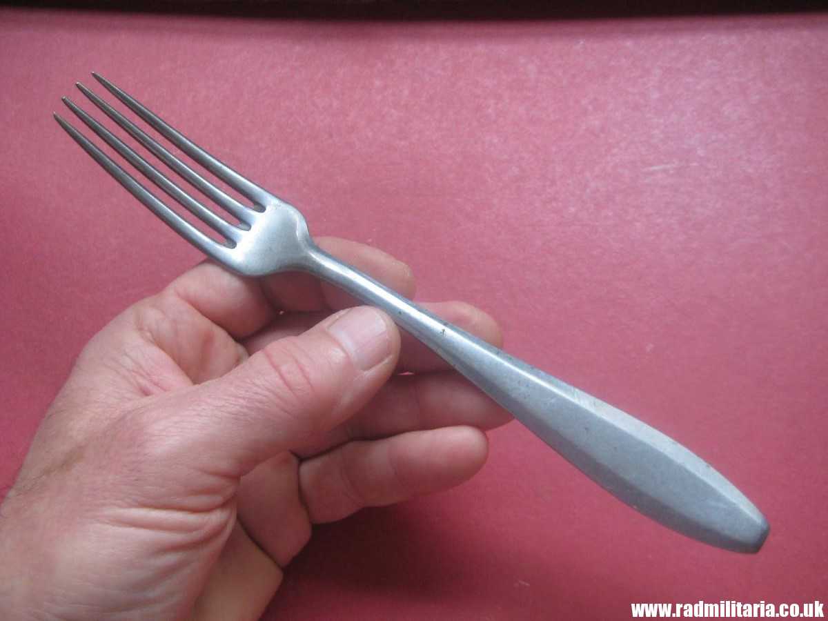& WW2 genuine German RAD FORK marked: ORIGINAL OLYMPIA stainless steel - 3RD REICH CUTLERY.