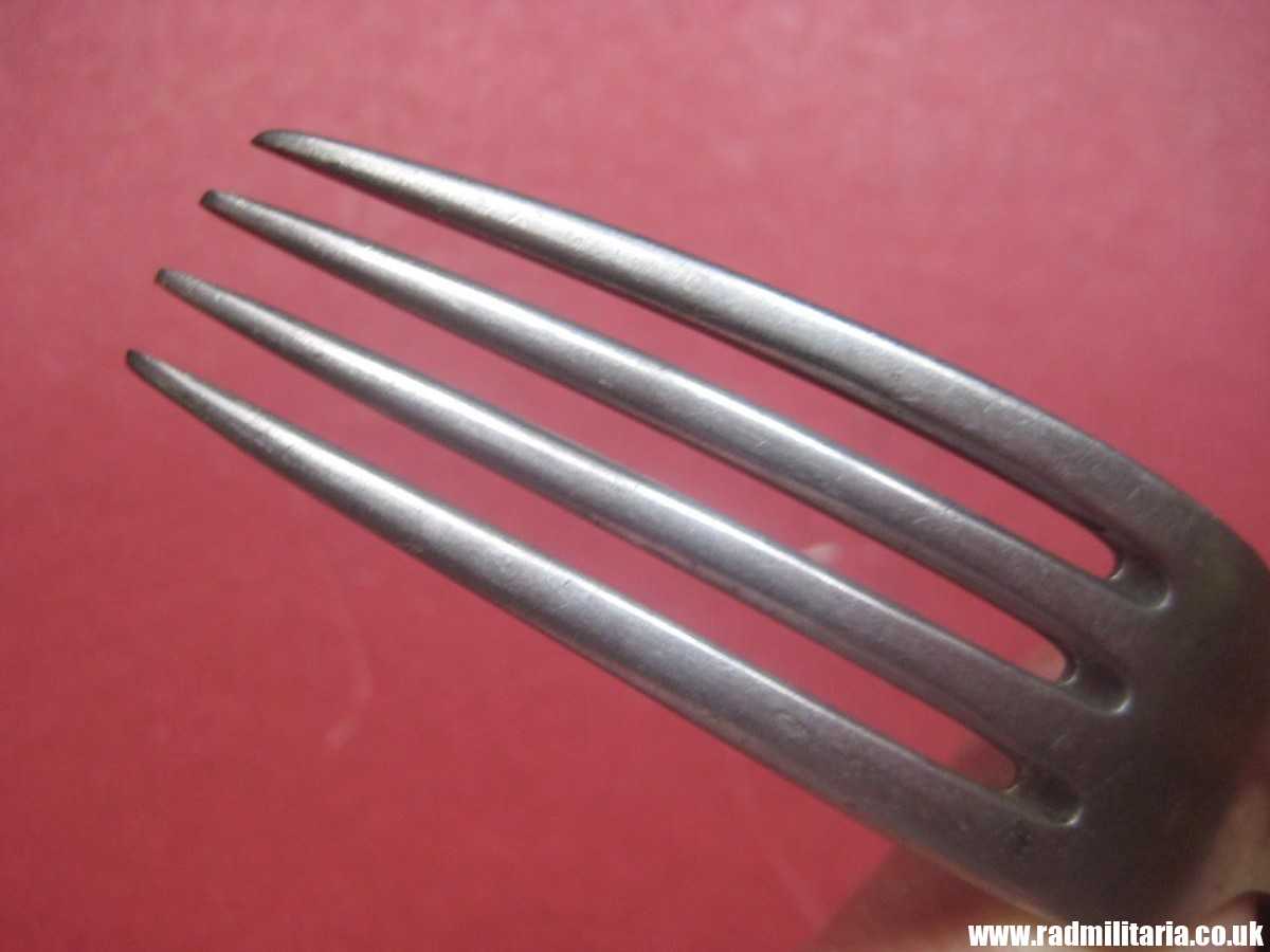 & WW2 genuine German RAD FORK marked: ORIGINAL OLYMPIA stainless steel - 3RD REICH CUTLERY. - Image 13