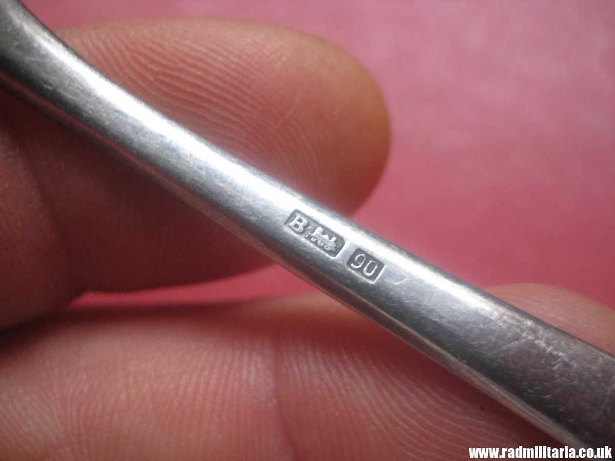 & WW1 German TEA SPOON with Iron Cross 1914 - 1915, maker: BRUCKMANN 100% genuine. - Image 5