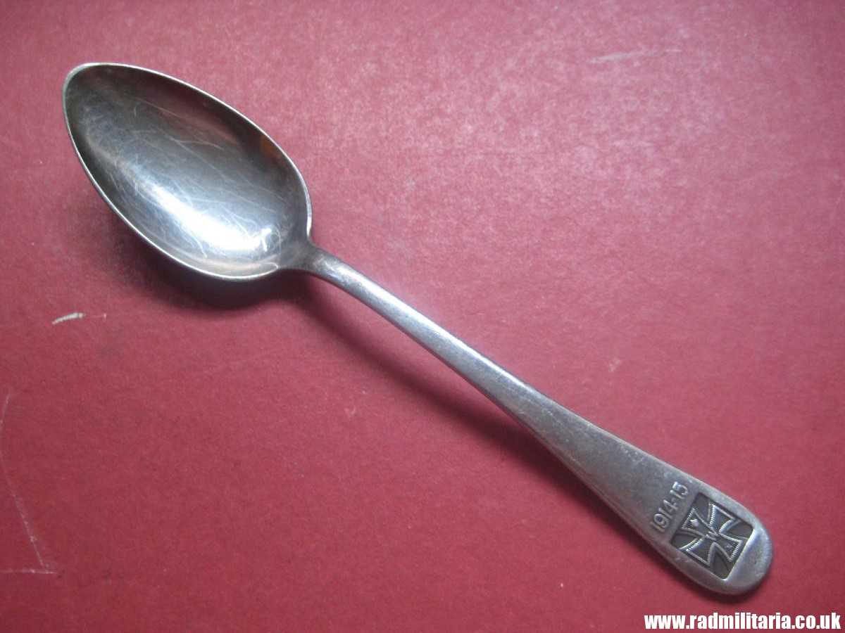 & WW1 German TEA SPOON with Iron Cross 1914 - 1915, maker: BRUCKMANN 100% genuine. - Image 14